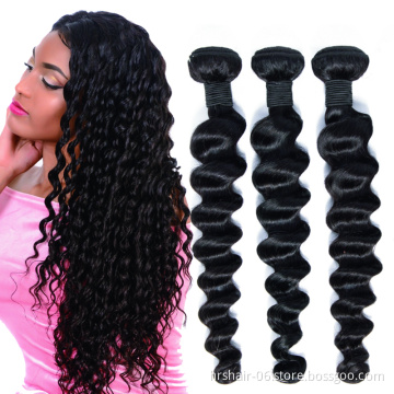 100% virgin hair Fast dropship 3 bundles loose deep wave raw indian human hair womens hair bundles